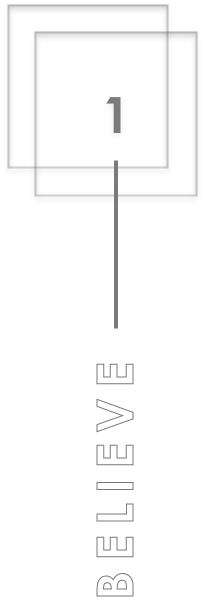 1 section element with the text believe.